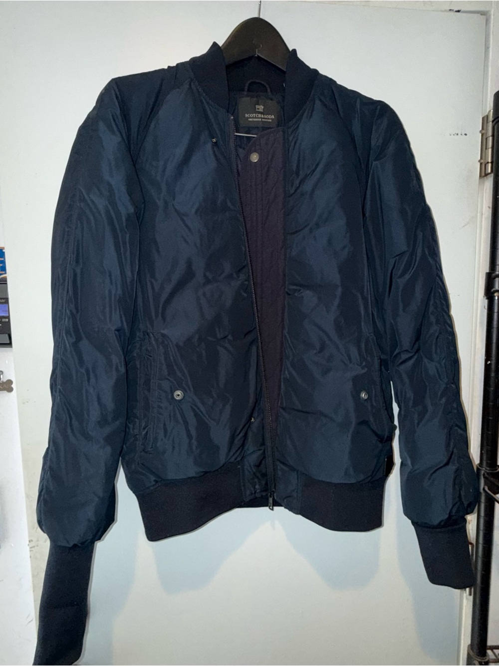 Scotch & Soda Deep Blue Quilted Lined Jacket